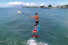 HYDROFOIL SURFING PUMP FILMED ON DRONE