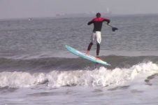 SUP FOIL BOARDING, EPIC DAY IN PORT A, TEXAS GULF COAST