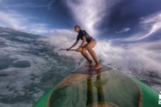 SUZIE COONEY WINTER SUP SURFING MAUI