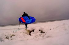 SURFING IN A SNOW STORM