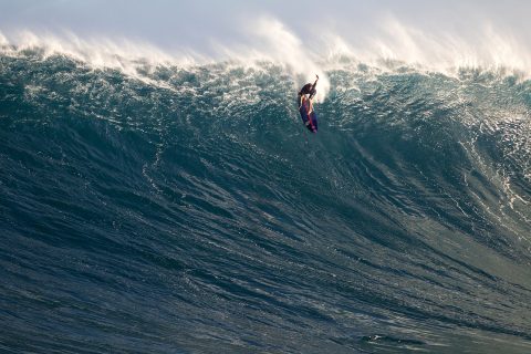 Kai Lenny surfs big waves in Pe'ahi, HI, USA on 22 January, 2020. Photo Erik Aeder/Red Bull Content Pool
