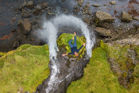 Waterfal captured by drone